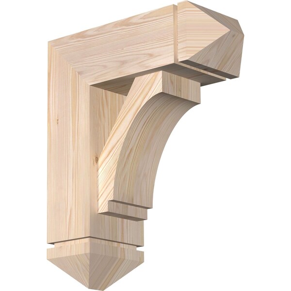 Ekena Millwork Imperial Arts and Crafts Smooth Bracket w/ Offset Brace, Douglas Fir, 7 1/2"W x 20"D x 24"H BKT0806X20X24IMP03SDF - main